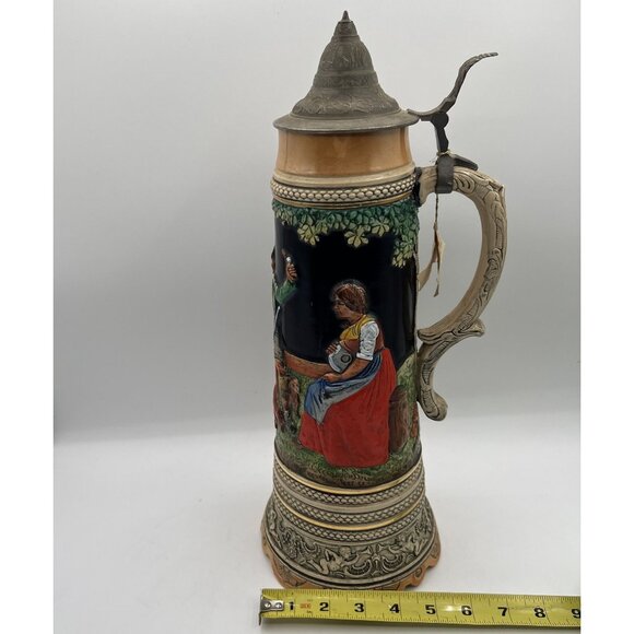 House Of Global Art West Germany Musical Traditional Handcrafted 16" Stein 3D - Picture 13 of 16